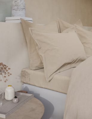 

M&S X Fired Earth Washed Cotton Deep Fitted Sheet - Malm, Malm