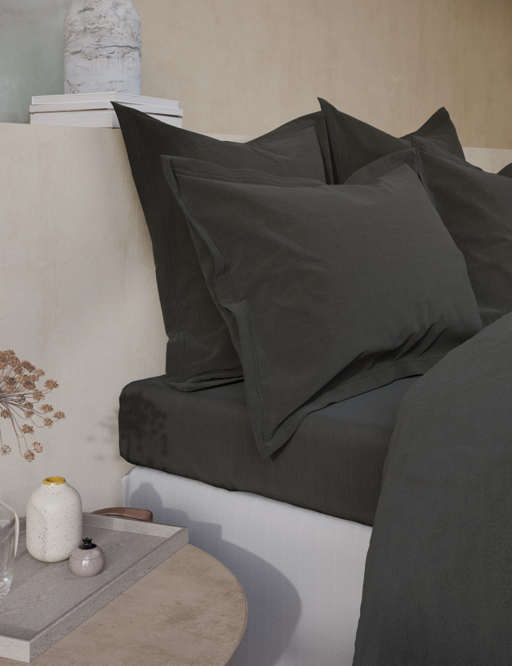 Washed Cotton Deep Fitted Sheet image 1
