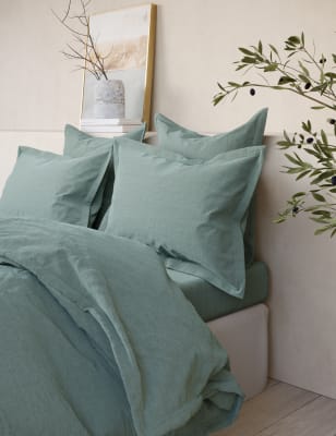 2pk Washed Cotton Oxford Pillowcases