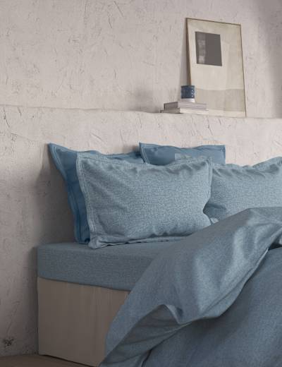 Pure Brushed Cotton Twill Deep Fitted Sheet