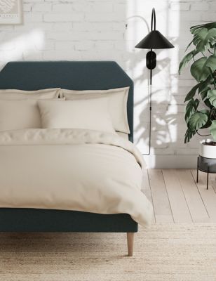 M&S Cotton Rich Bedding Set - 6FT - Neutral, Neutral,Soft Green,Ochre,Chambray,Khaki,Dove,Sage,Silve