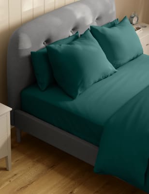 

M&S Collection Cotton Rich Percale Deep Fitted Sheet - Teal, Teal