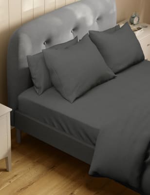 

M&S Collection Cotton Rich Percale Deep Fitted Sheet - Dark Grey, Dark Grey