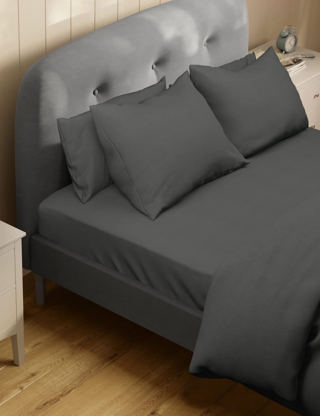 Cotton Rich Percale Deep Fitted Sheet image 1