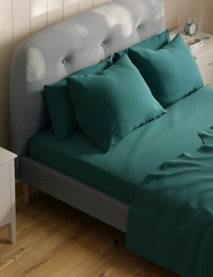 

M&S Collection Cotton Rich Percale Fitted Sheet - Teal, Teal
