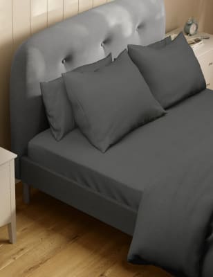 

M&S Collection Cotton Rich Percale Fitted Sheet - Dark Grey, Dark Grey