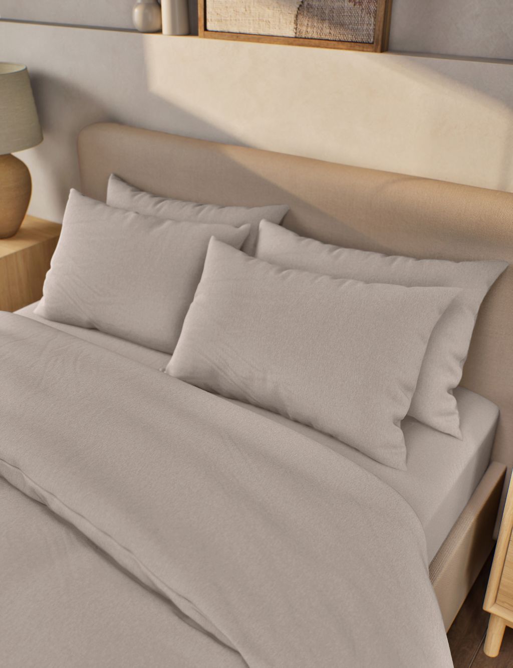 2pk Pure Brushed Cotton Pillowcases