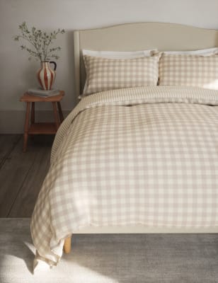 Pure Cotton Gingham Bedding Set - AT