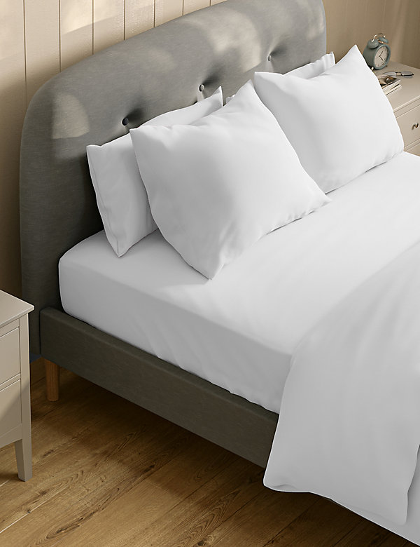 ملاءة سرير بحواف مطاطية عميقة من القطن الصافي بكثافة 300 خيط - QA