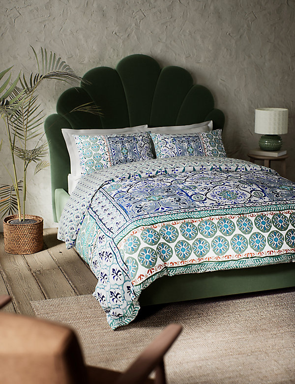 Comfortably Cool Lyocell Rich Spliced Tile Bedding Set - BE