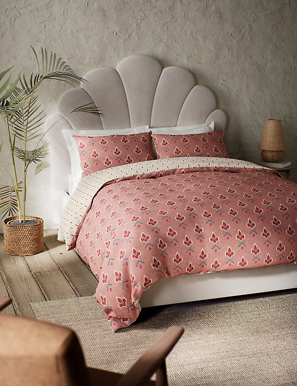 Ropa de cama con diseño Ikat geométrico con algodón - US