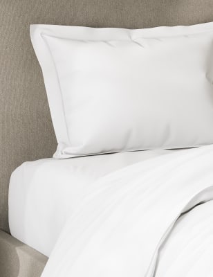 

2er-Pack Oxford-Kissenbezüge aus Baumwollsatin (Fadenzahl 600) - Weiss, Weiss
