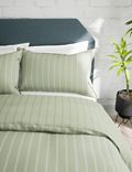 Cotton Rich Narrow Striped Bedding Set