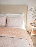 Ropa de cama floral con algodón