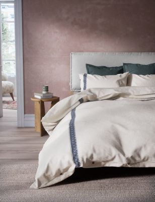 

M&S X Fired Earth Jaipur Sisodia Pure Cotton Jacquard Bedding Set - Under The Waves, Under The Waves