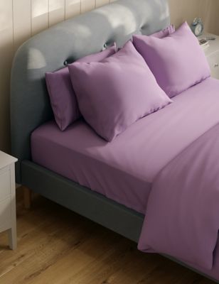 M&S Egyptian Cotton 400 Thread Count Extra Deep Fitted Sheet - DBL - Dusted Mauve, Dusted Mauve,Duck