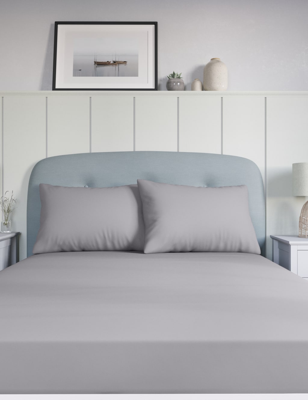 2pk Egyptian Cotton Sateen 400 Thread Count Pillowcases image 2