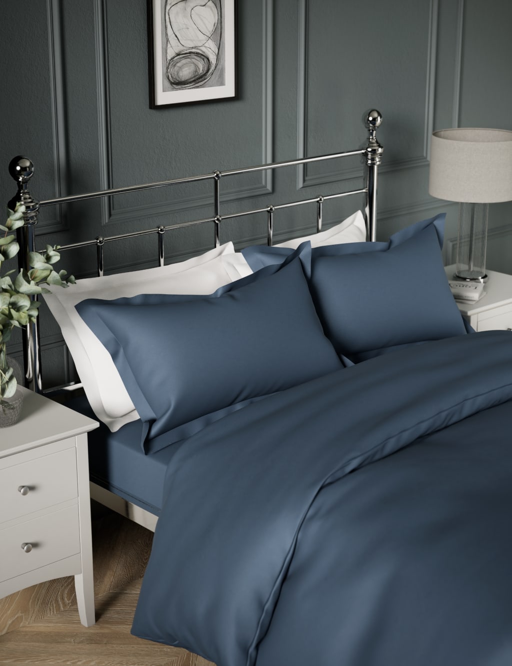 Navy sale oxford pillowcases