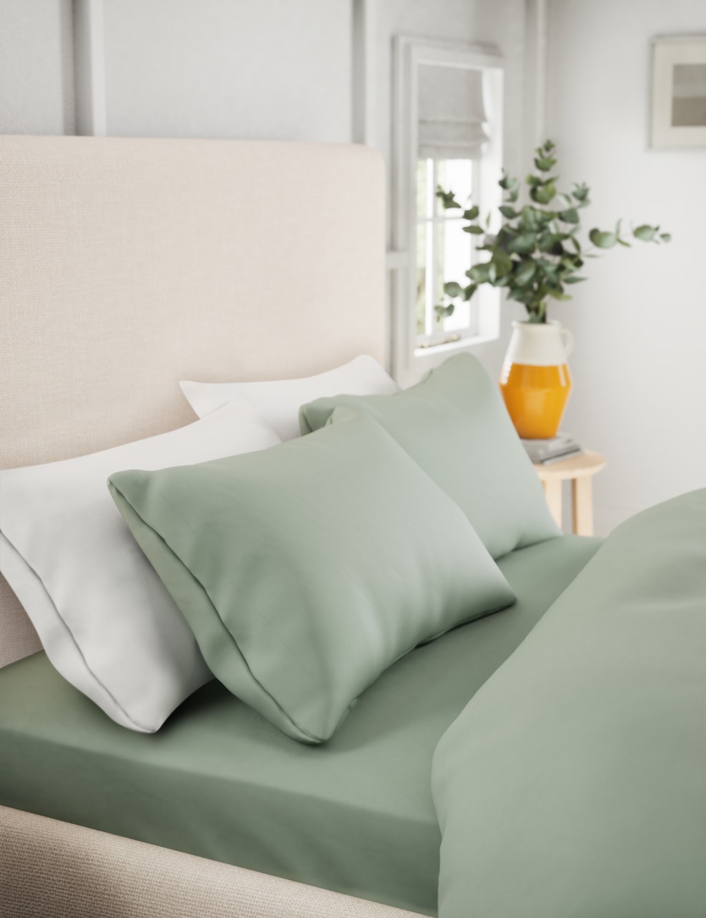Green Pillowcases M&S