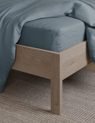 M&S Collection Bamboo Extra Deep Fitted Sheet - DBL - Mid Blue, Mid Blue