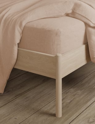 

M&S Collection Pure Linen Deep Fitted Sheet - Pink, Pink