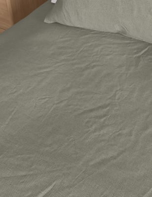 

M&S Collection Sábana bajera profunda 100% lino - Sage, Sage