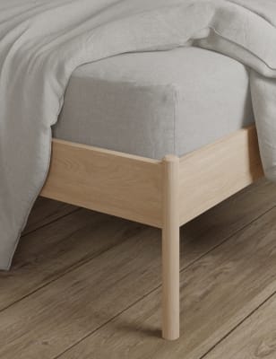 

M&S Collection Pure Linen Deep Fitted Sheet - Silver Grey, Silver Grey