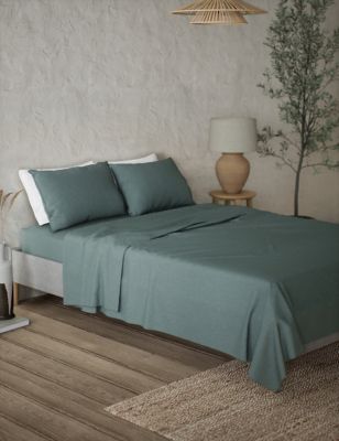 

M&S Collection Pure Linen Flat Sheet - Indigo, Indigo