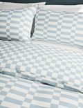 Ropa de cama de algodón con estampado geométrico