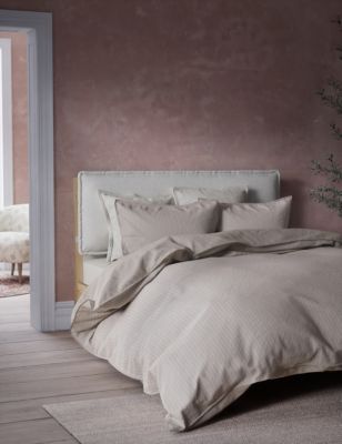 

M&S X Fired Earth Jaipur Linen Blend Striped Bedding Set - Malm, Malm