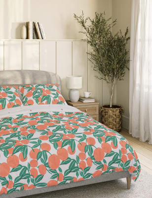 

Cotton Blend Repeat Oranges Bedding Set - Green Mix, Green Mix