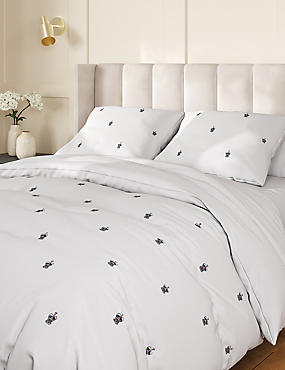 Ropa de cama con bordado de corona 100% algodón