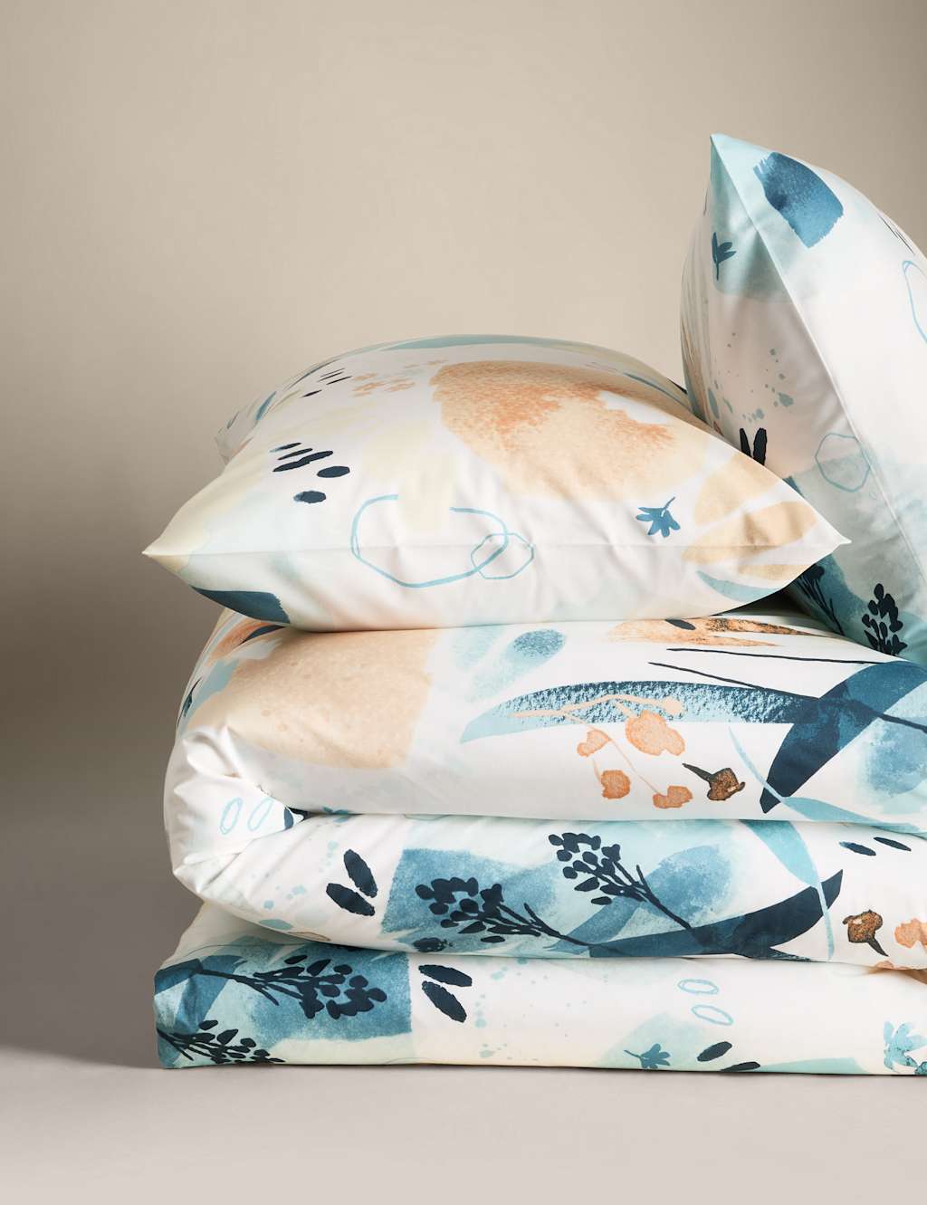 Pure Cotton Watercolour Floral Bedding Set image 2