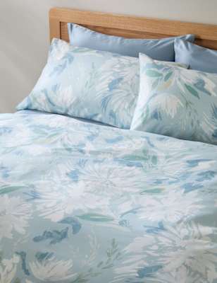 Pure Cotton Watercolour Floral Bedding Set