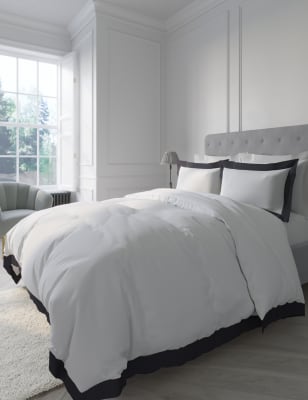 

Cotton Blend Oxford Edge Bedding Set - Dark Charcoal, Dark Charcoal