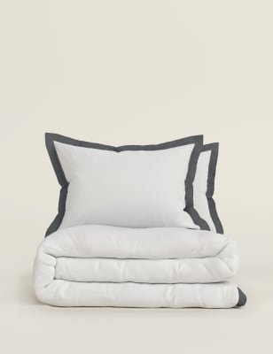 

Oxford-Bettwäscheset aus Baumwollmischgewebe - Dark Charcoal, Dark Charcoal