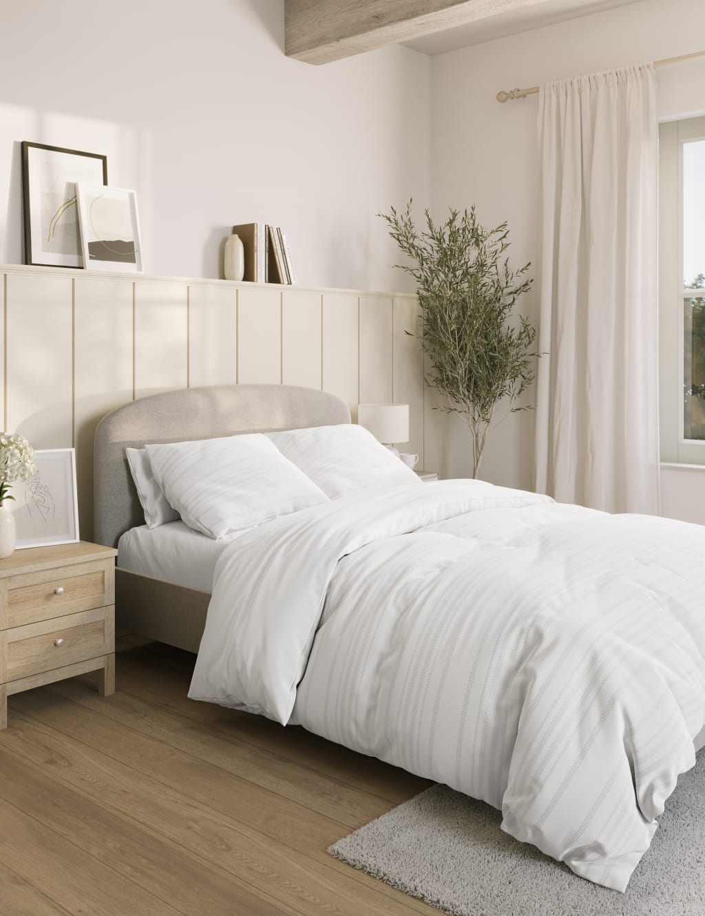 Cotton Blend Waffle Stripe Bedding Set image 5