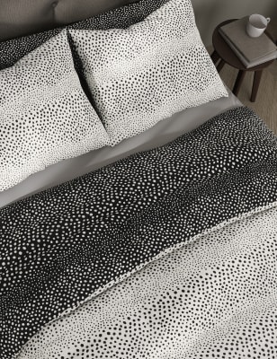

Bettwäscheset aus Baumwollmischgewebe mit Punktmuster - Natural Mix, Natural Mix