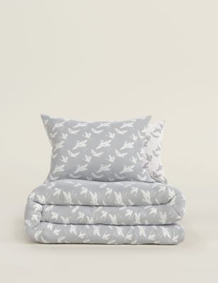 M&S Cotton Blend Bird Print Bedding Set