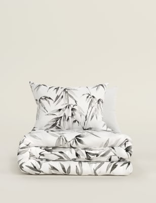 

Pure Cotton Bamboo Print Bedding Set - Black Mix, Black Mix