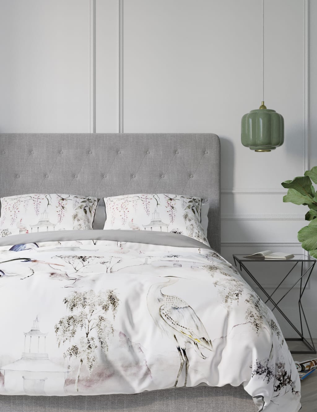 Pure Cotton Sateen Crane Bedding Set image 2