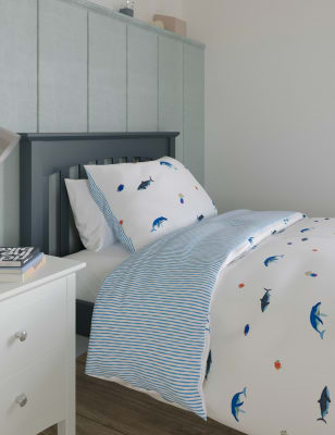 

Cotton Blend Whale Bedding Set - Blue Mix, Blue Mix