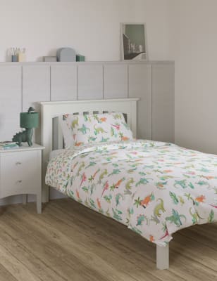 M&S Dinosaur Cotton Blend Bedding Set - SGL - Multi, Multi