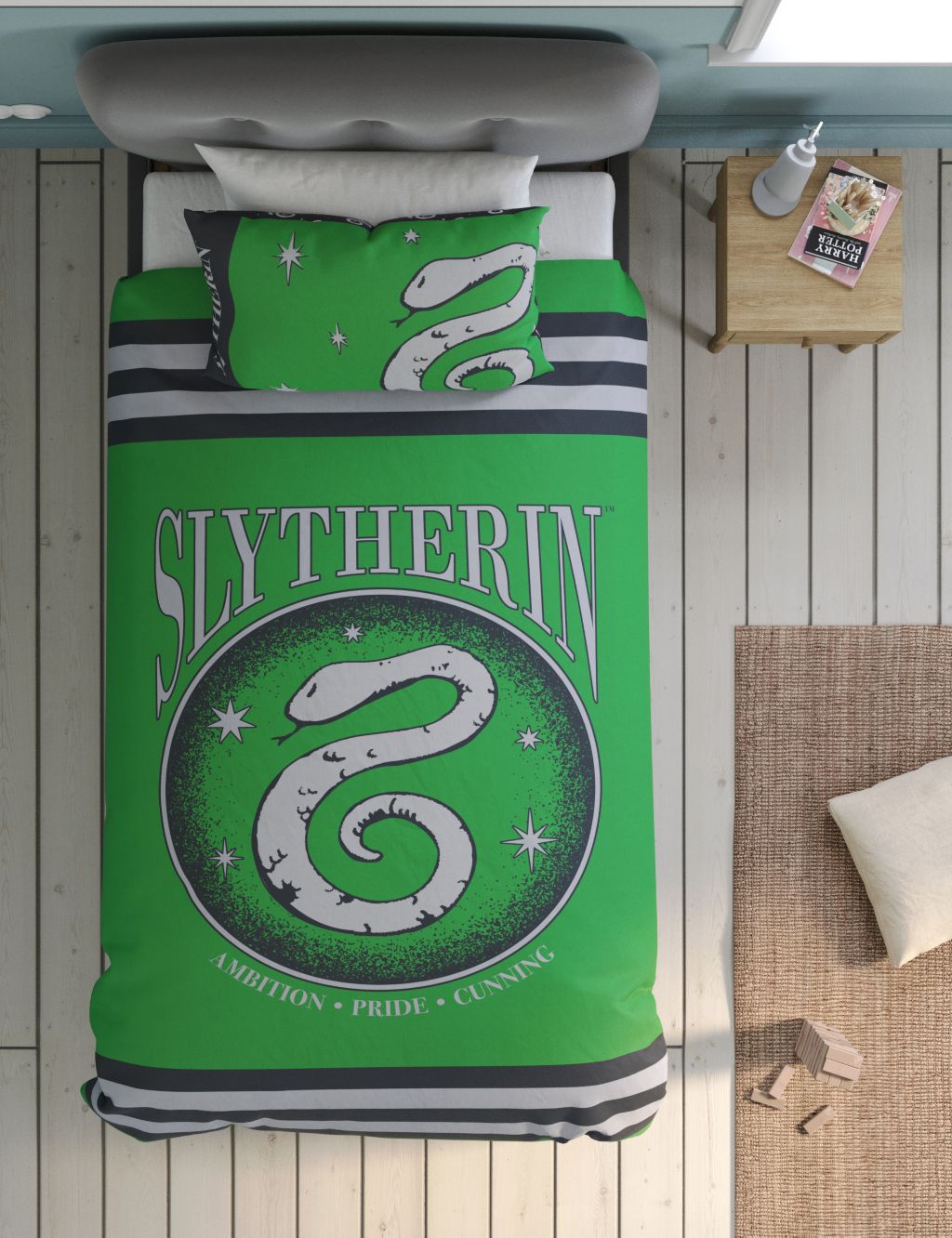 Slytherin Cotton Blend Bedding Set image 1