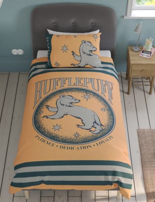 

M&S Collection Bettwäscheset aus Baumwollmischung mit Hufflepuff-Motiv - Yellow, Yellow
