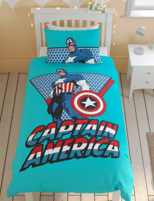 Captain America™ Cotton Blend Bedding Set