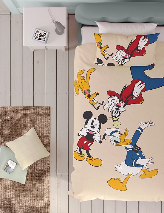 Parure de lit en coton mélangé à motif Mickey et ses amis™