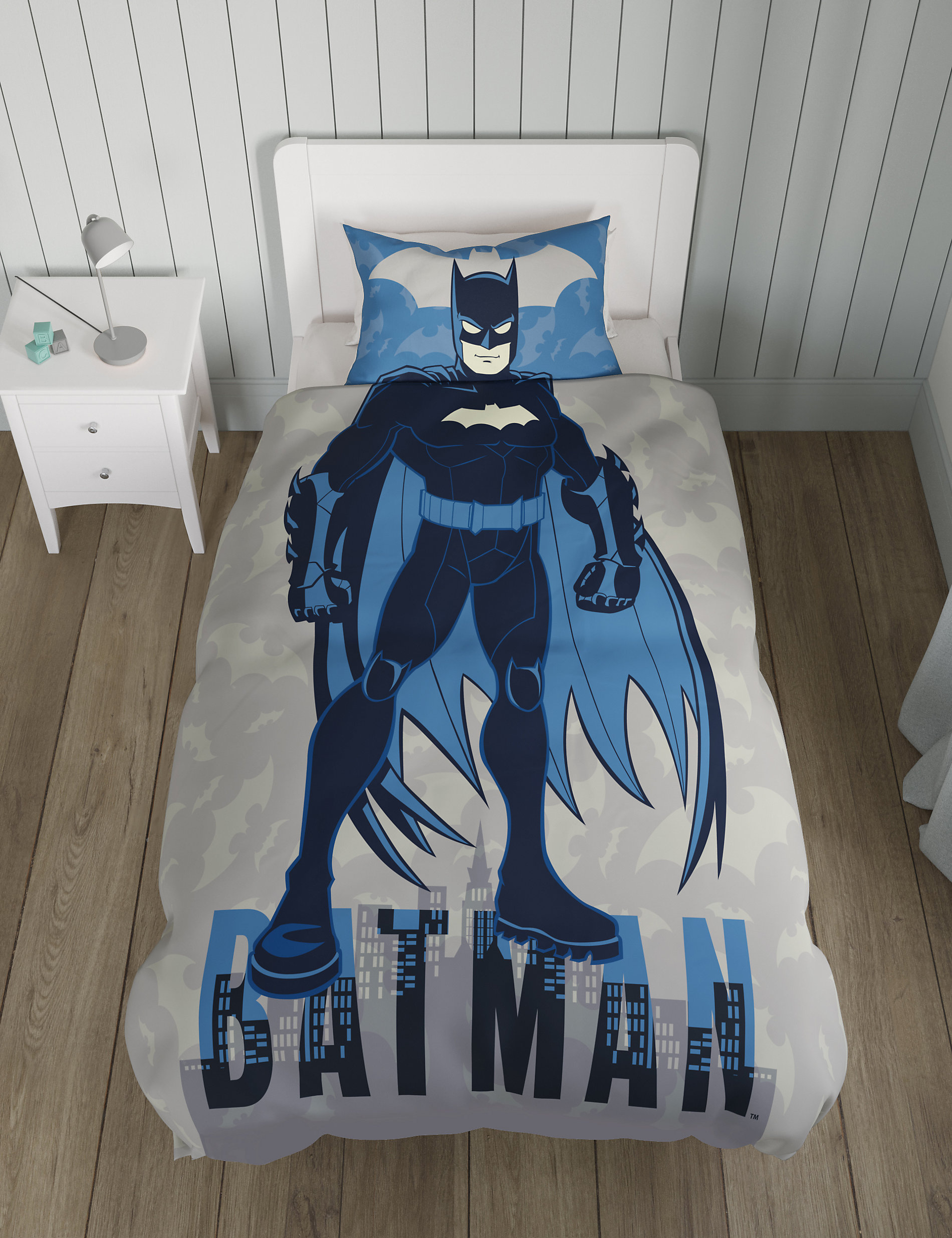 طقم أغطية أسرّة Batman™ فردي من القطن المخلوط