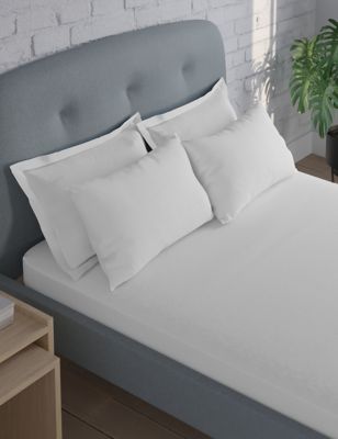 M&S Pure Cotton Kind to Skin Deep Fitted Sheet - SGL - White, White