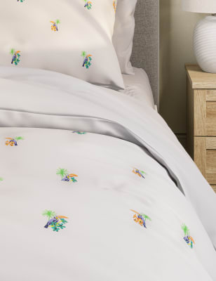 

Pure Cotton Toucan Embroidered Bedding Set - Multi, Multi